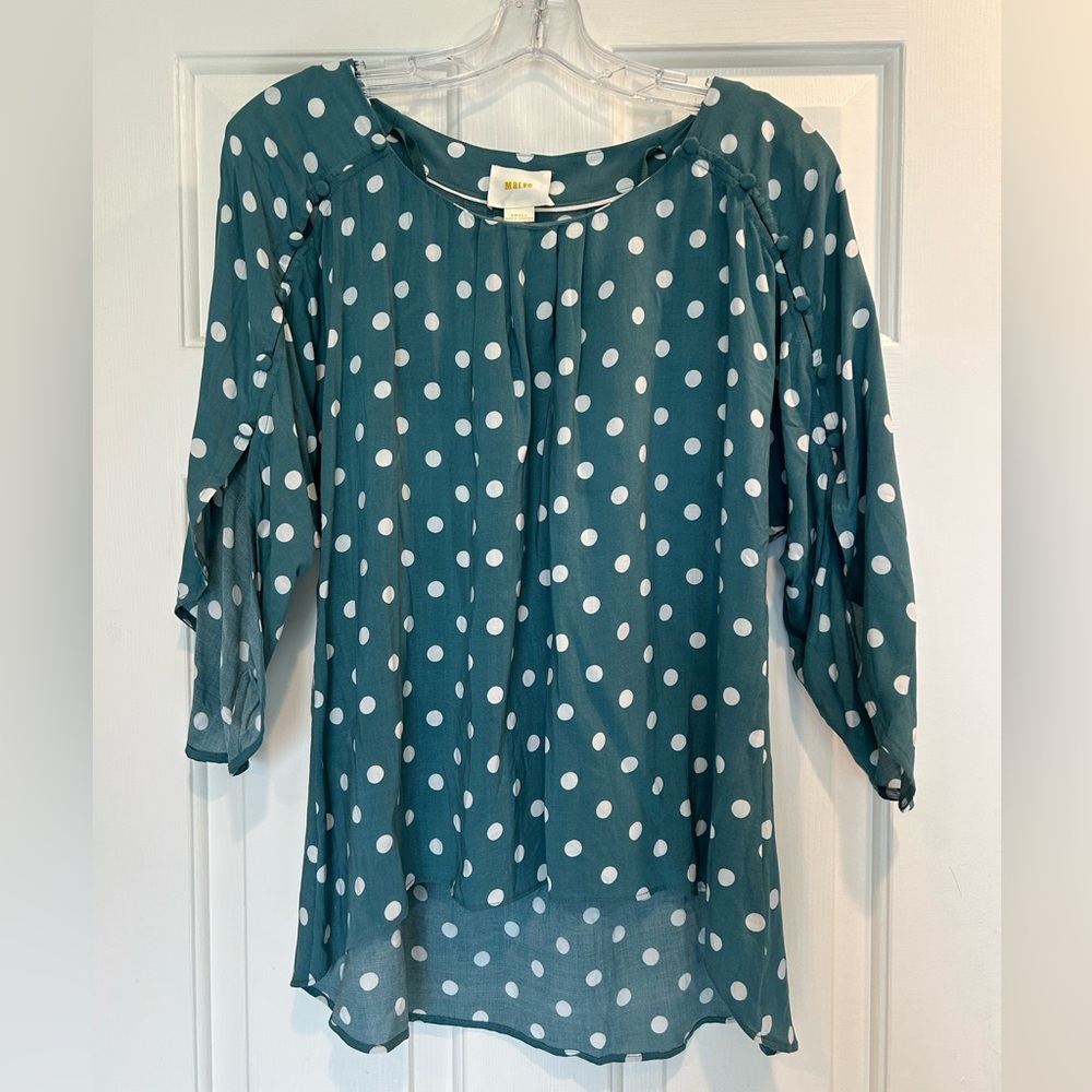 Anthropologie Maeve Button Sleeve Blouse